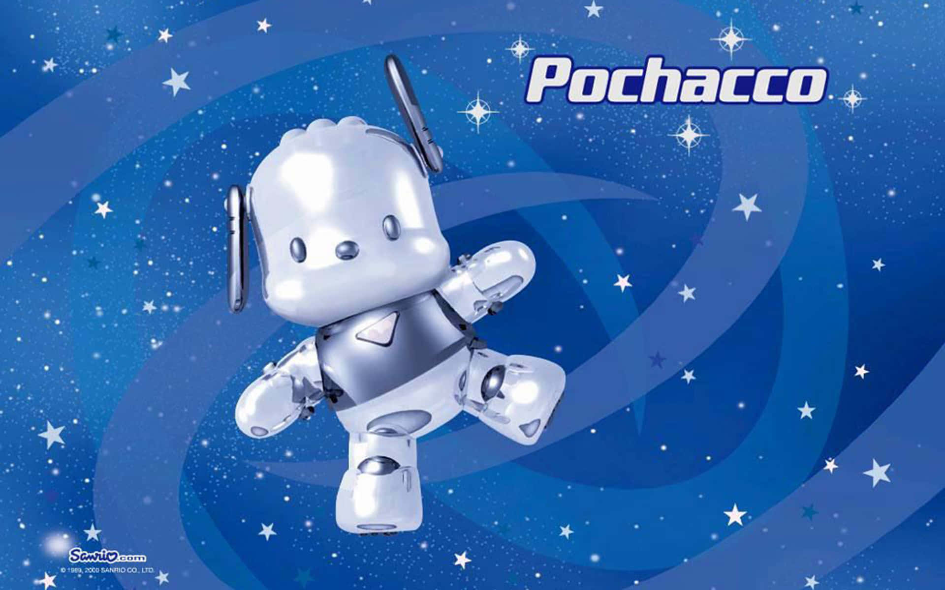 Pochacco Embracing The Cyber Y2k Aesthetic Background
