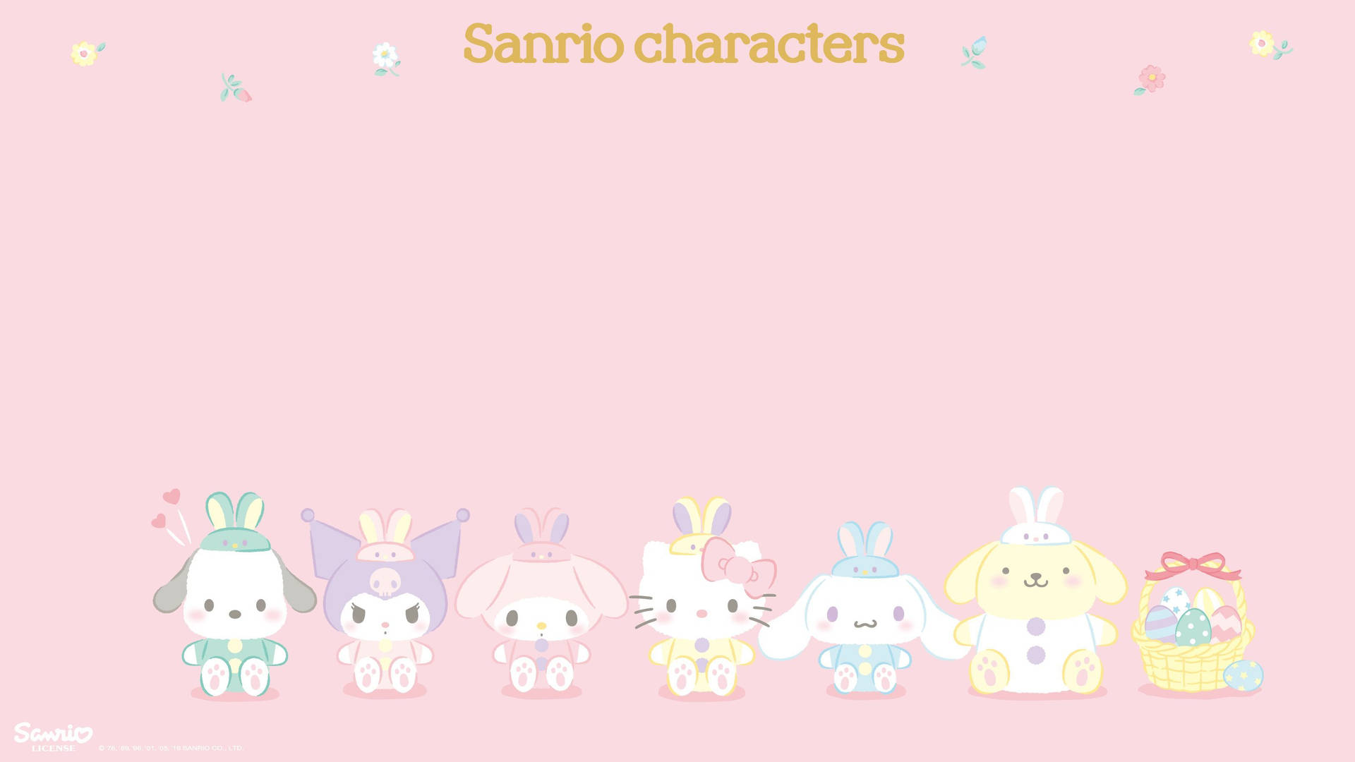 Pochacco In Green Bunny Suit Background