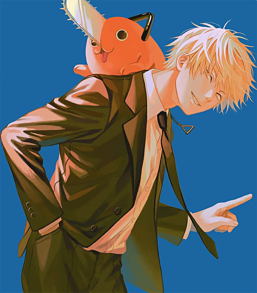 Pochita On Chainsaw Man Pfp Background