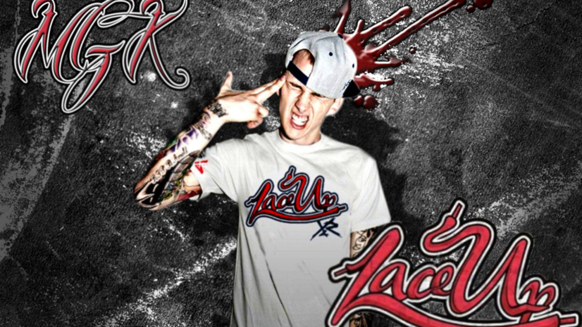 Poignant Mgk And Lace Up Background