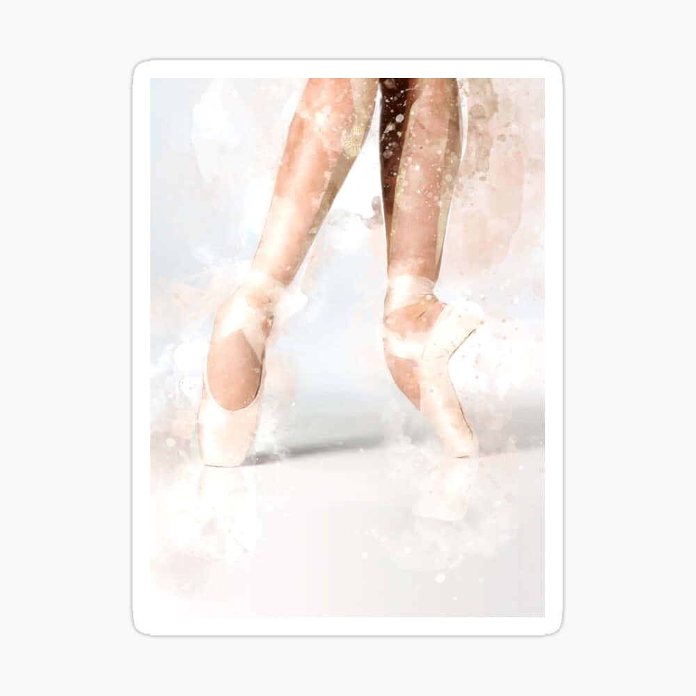 Pointe Shoes Aesthetic Frame Background