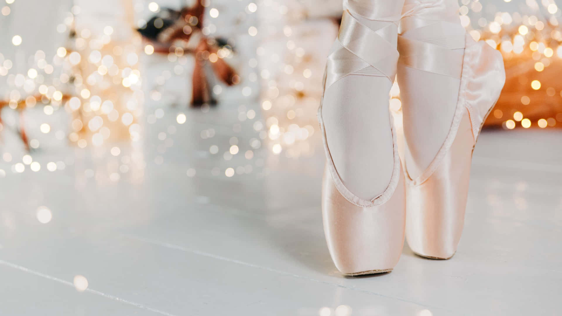 Pointe Shoes Lights Background