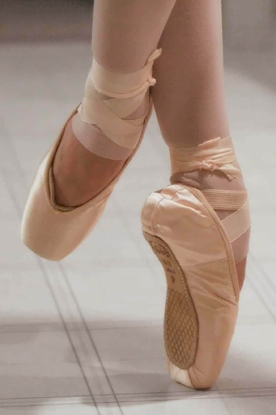 Pointe Shoes Tiny Feet Background