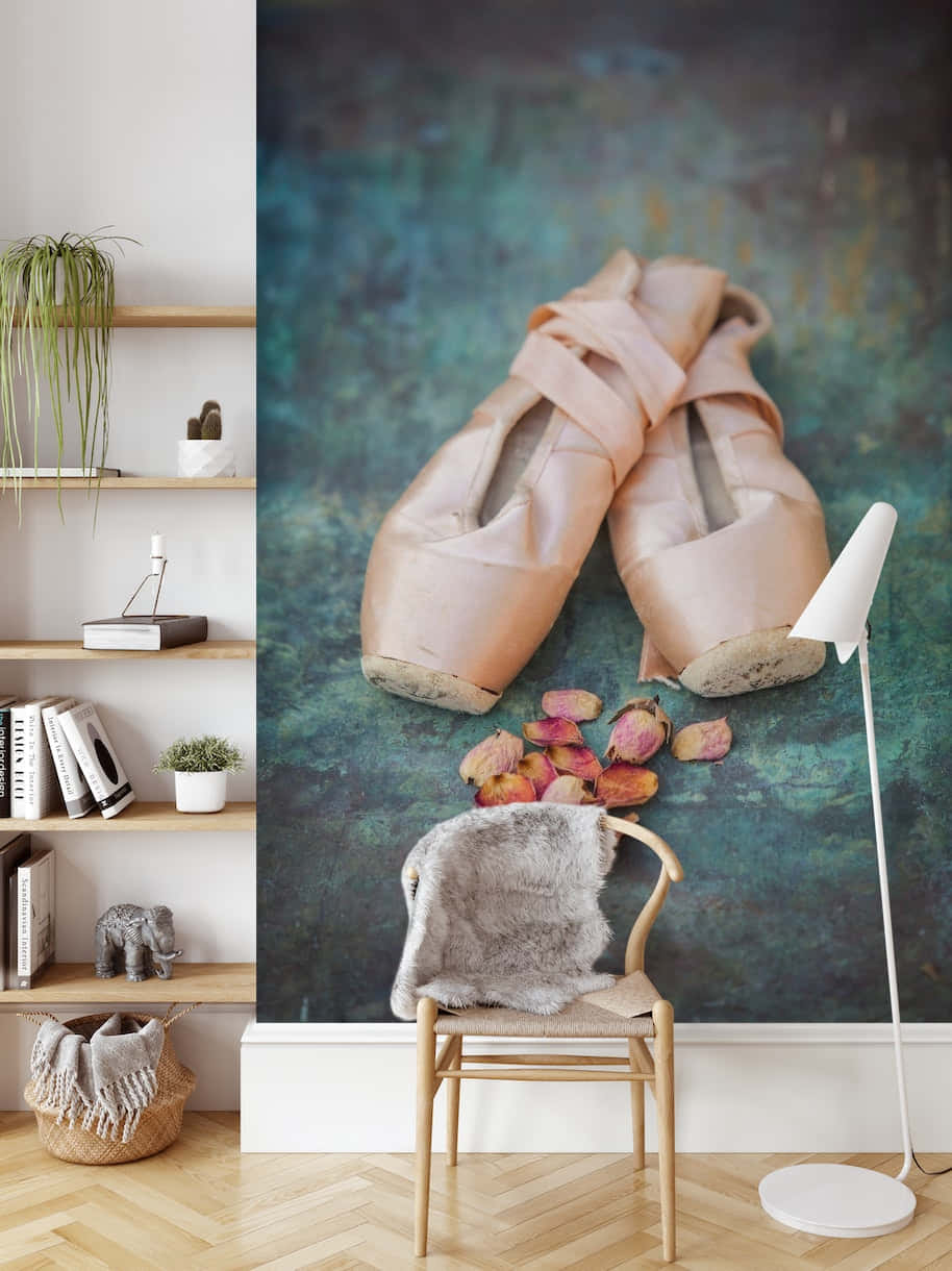 Pointe Shoes Wall Frame Background