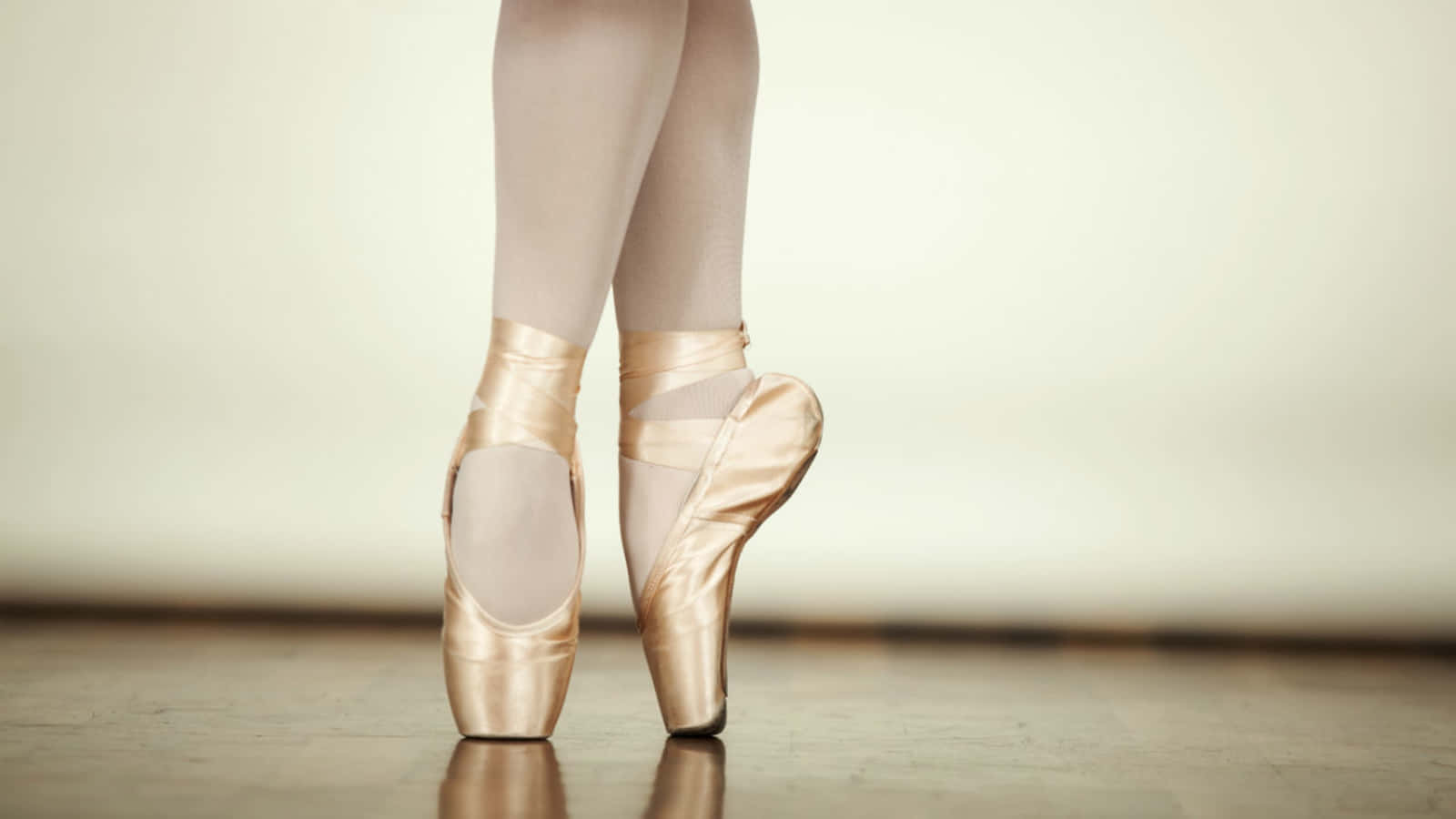 Pointe Shoes White Stockings Background