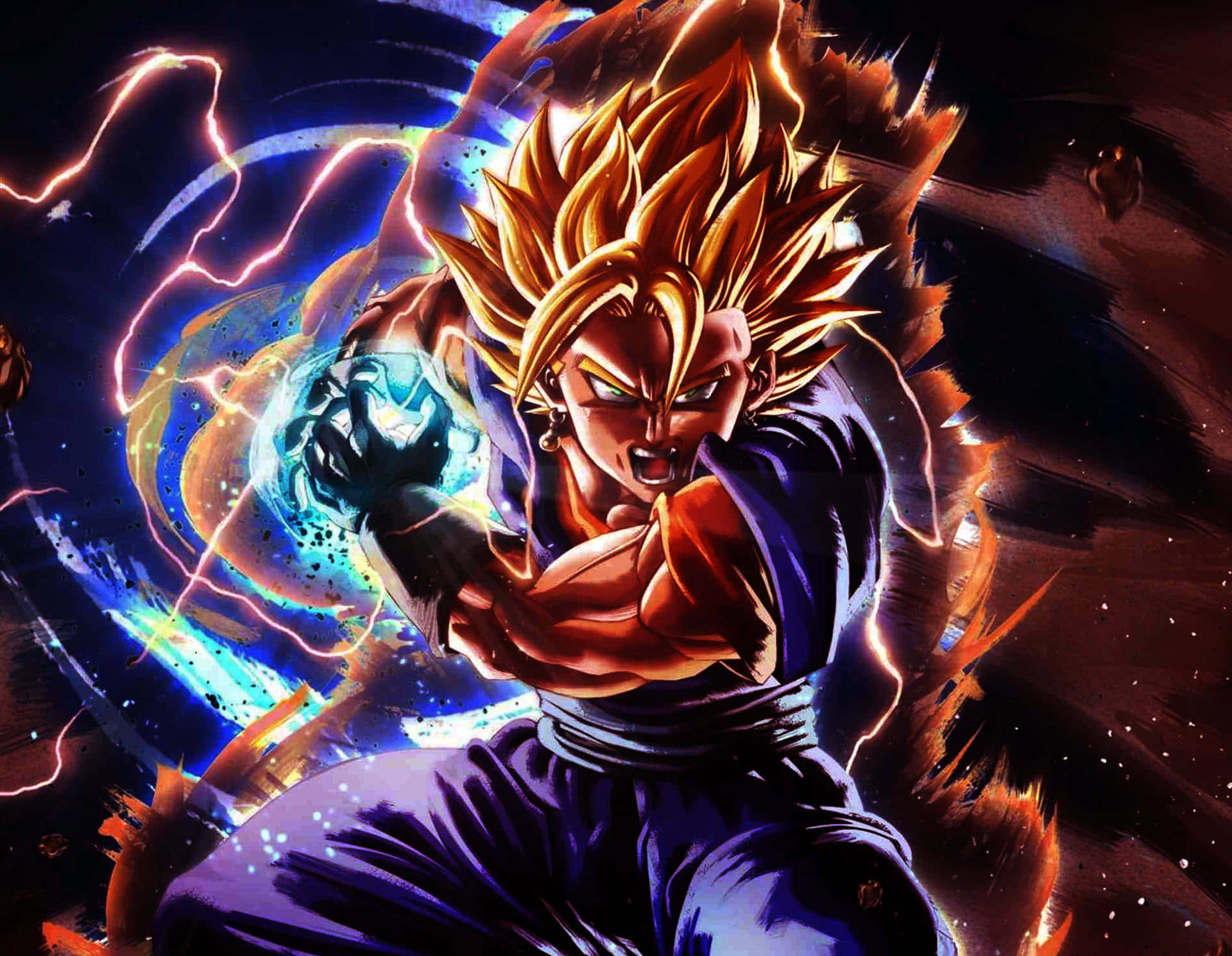 Poised Dragon Ball Z Character Background