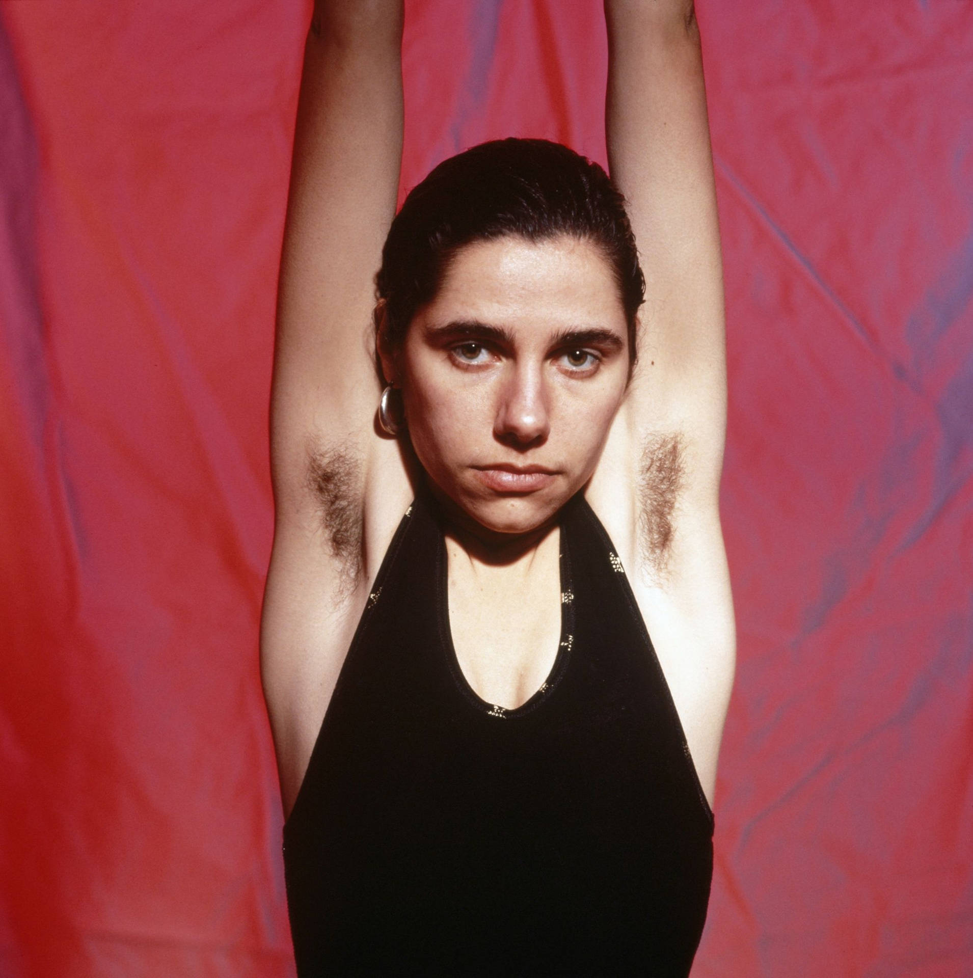 Poised Elegance- A Portrait Of A Dark-haired Woman