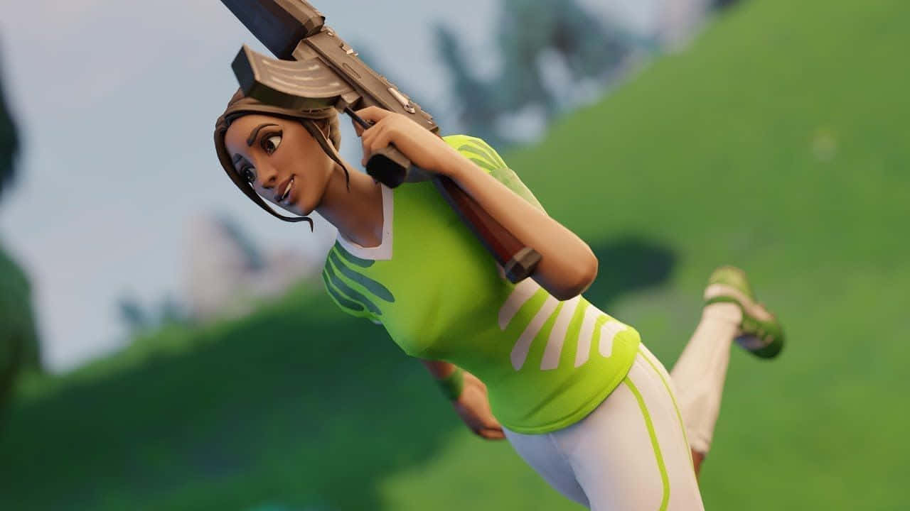 Poised Fortnite Green Run Background