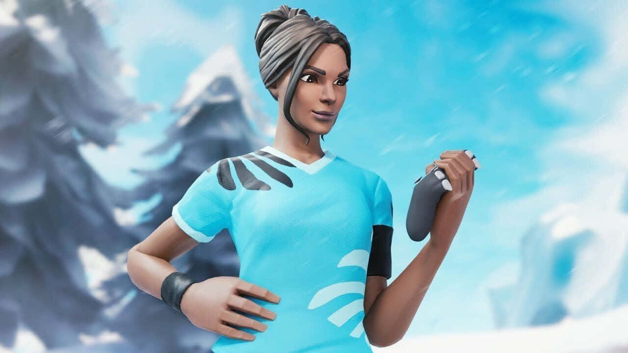 Poised Iced Fortnite Skin Background