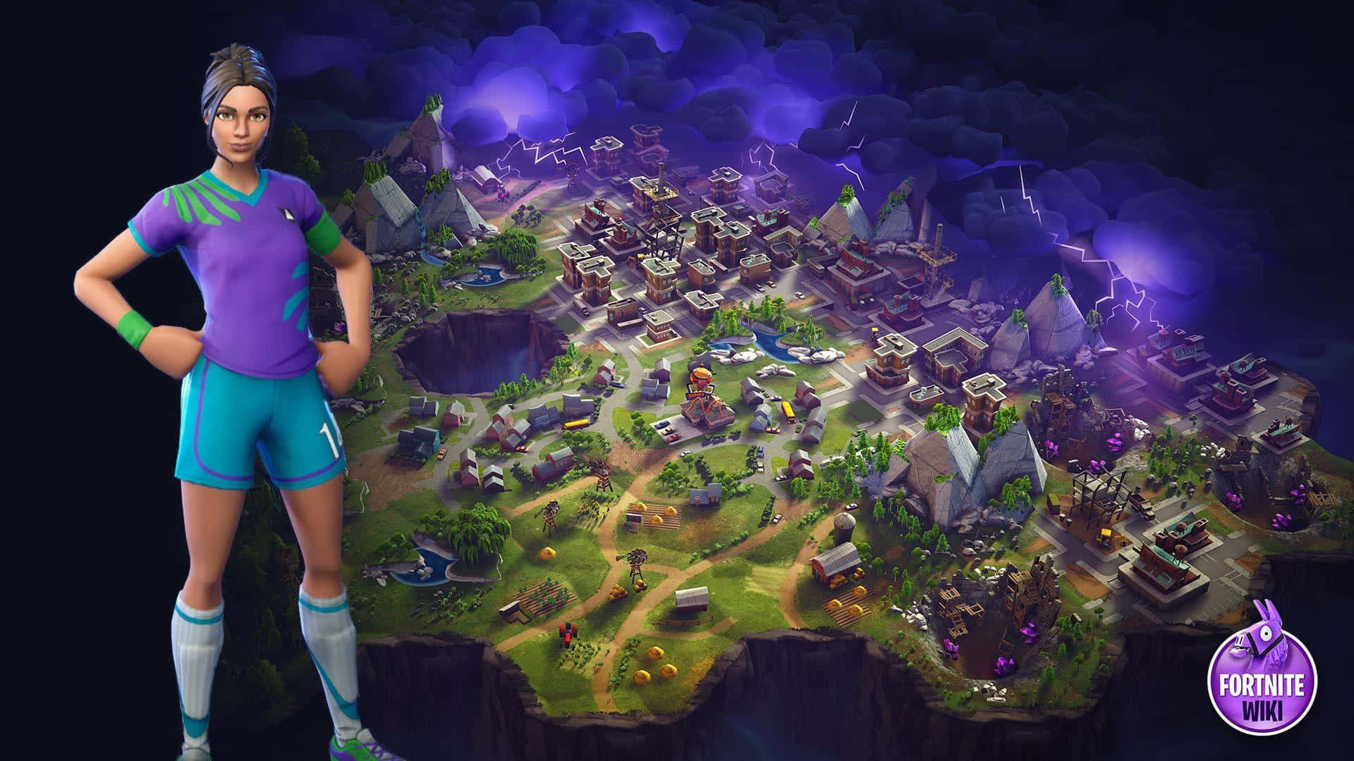 Poised Purple Fortnite Map Background