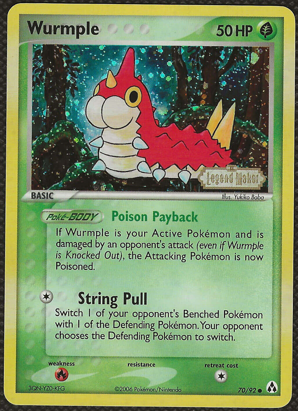 Poison Payback Pokémon Card Of Wurmple Background
