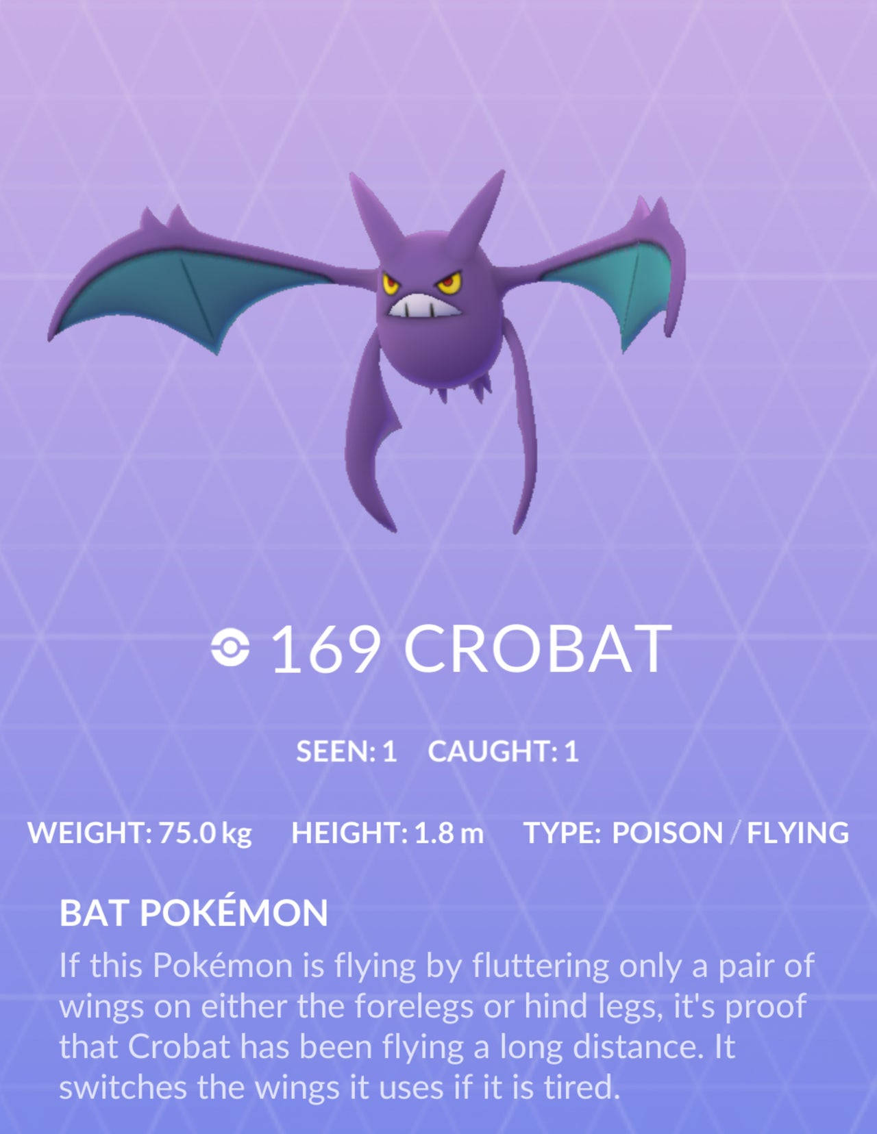 Pokedex Crobat Information Background