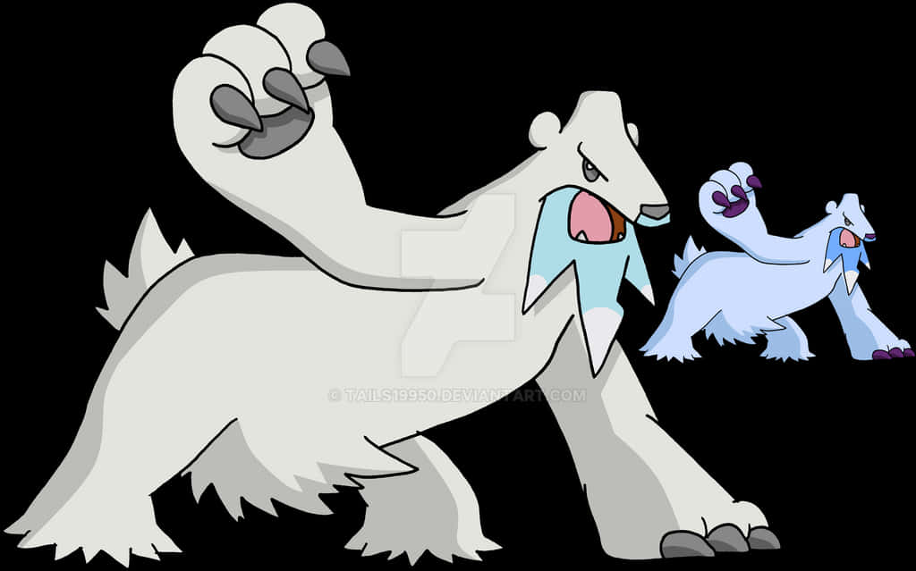 Pokémon Beartic Crawl Attack Background