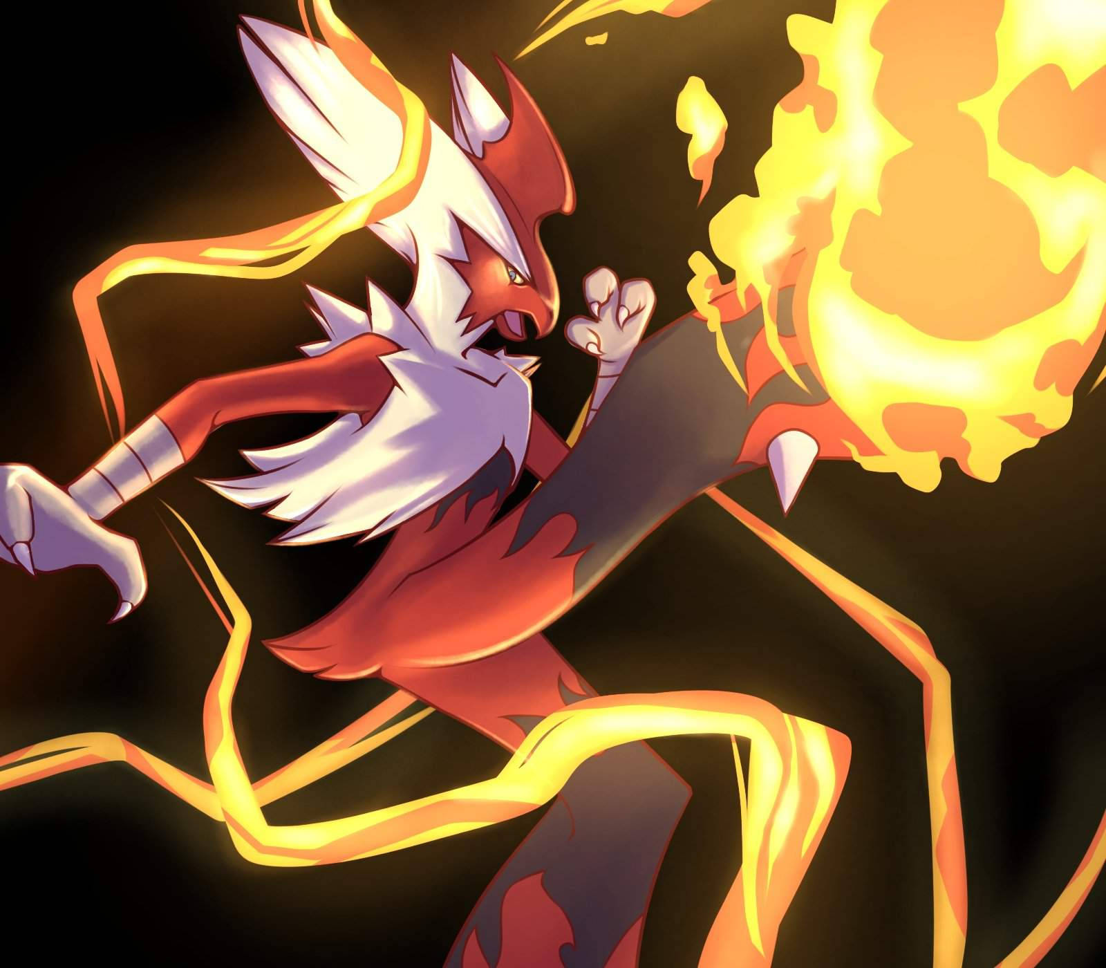 Pokemon Blaziken Blaze Kick Background
