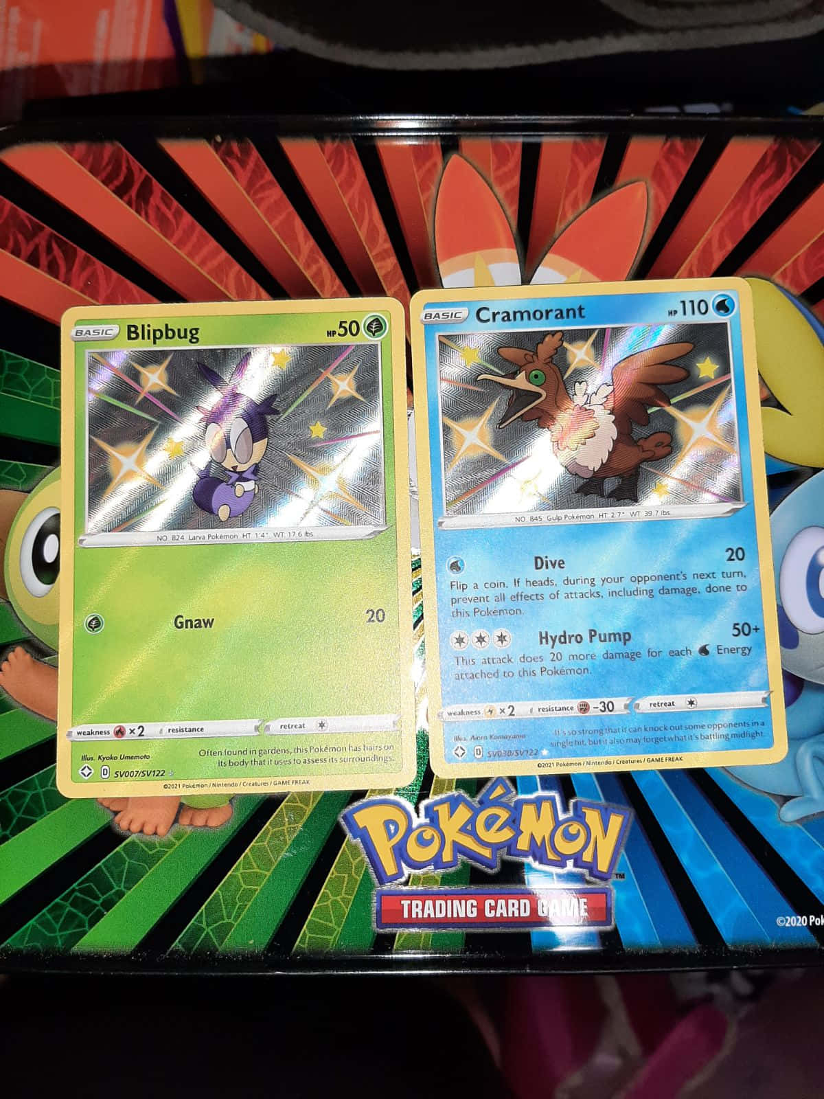 Pokémon Blipbug And Cramorant Card Background