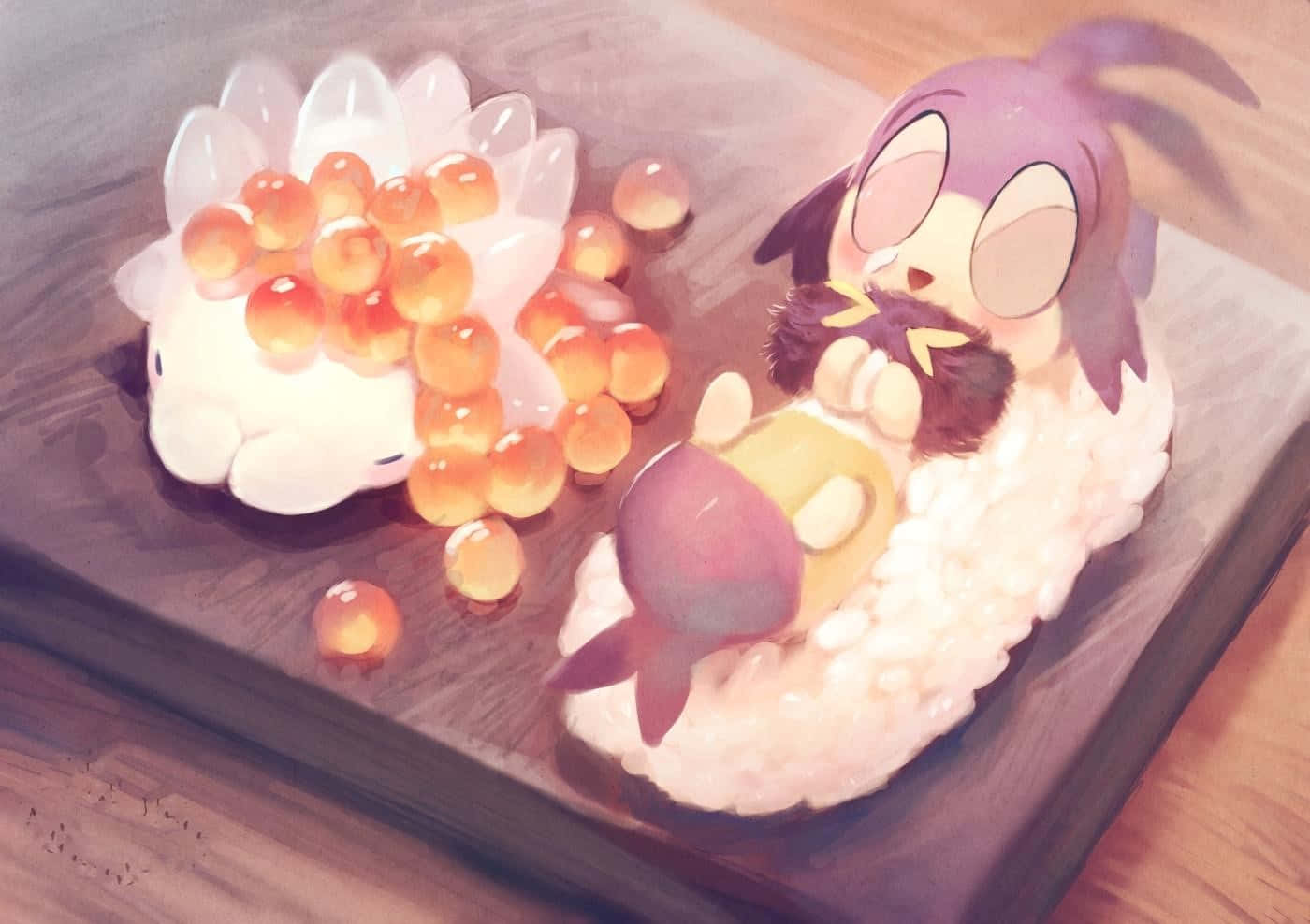Pokémon Blipbug Bug Sushi Background