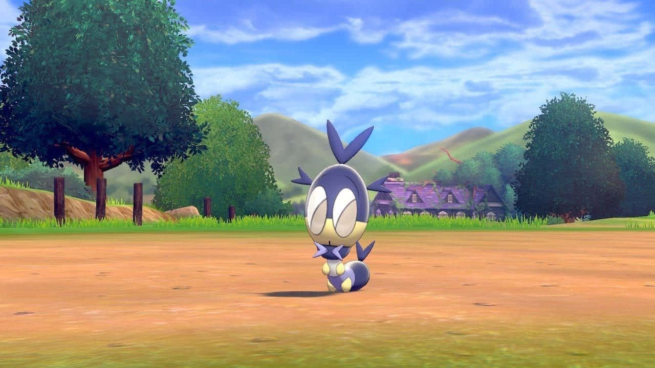 Pokémon Blipbug In Open Terrain Background