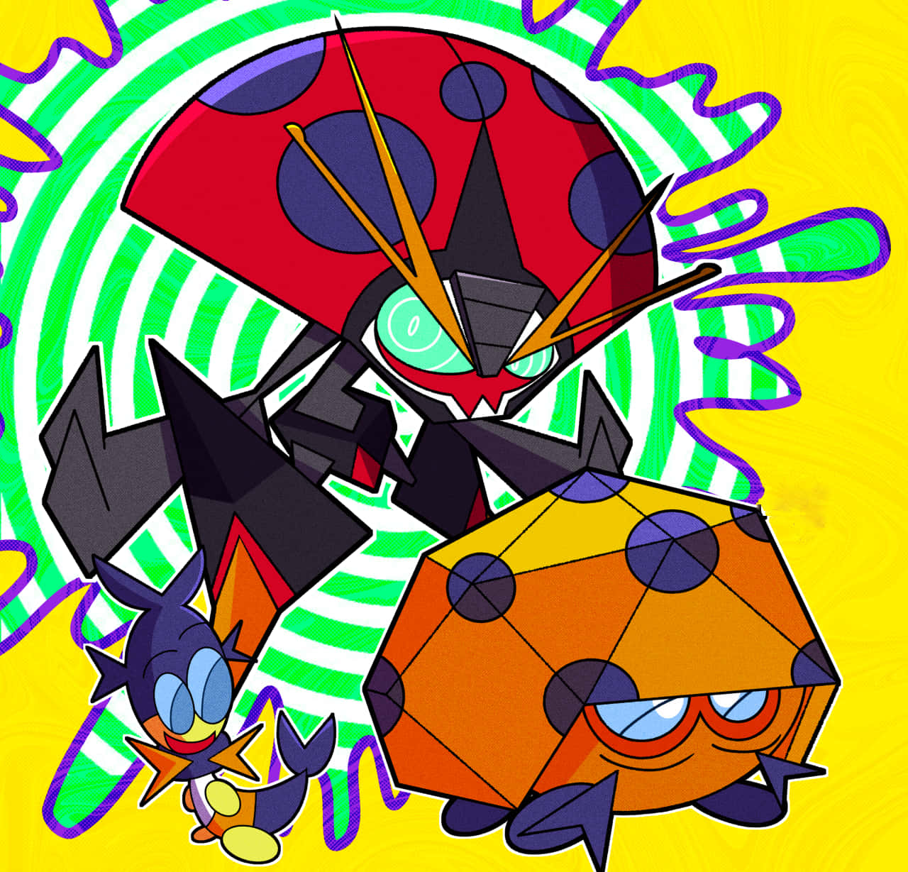 Pokémon Blipbug Yellow Poster Background