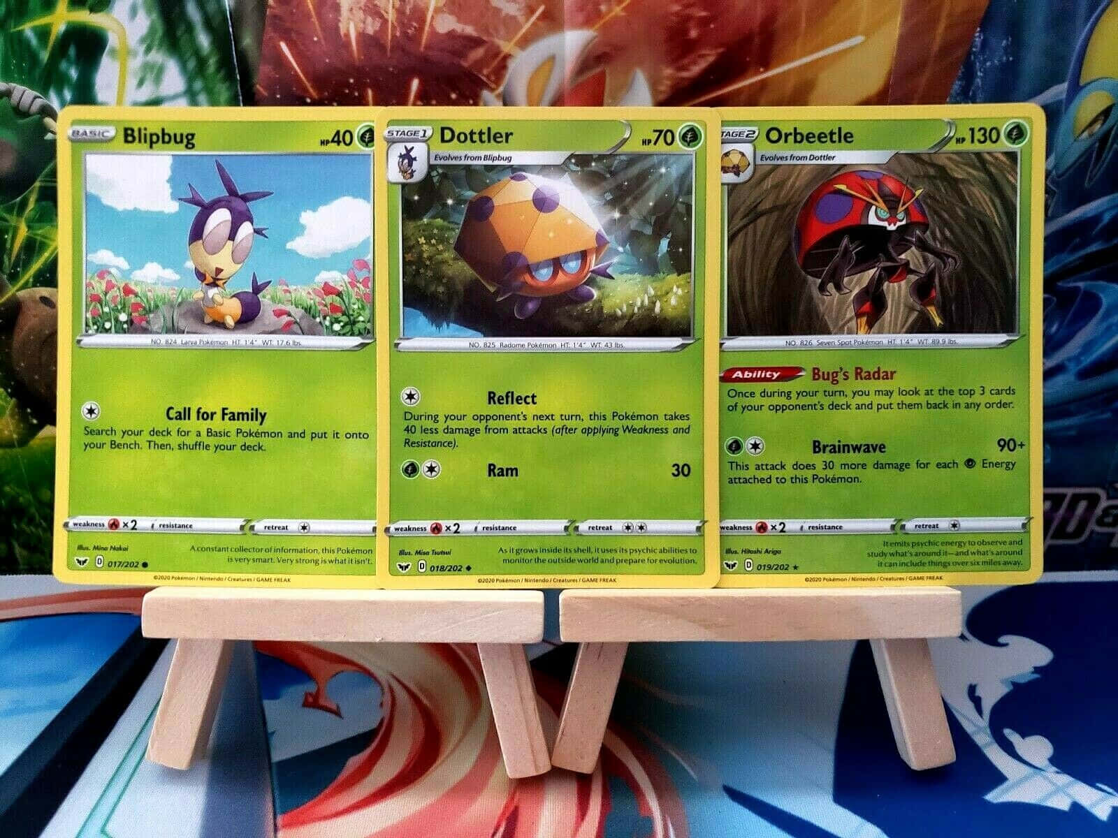 Pokémon Bug Cards Collection Blipbug Background