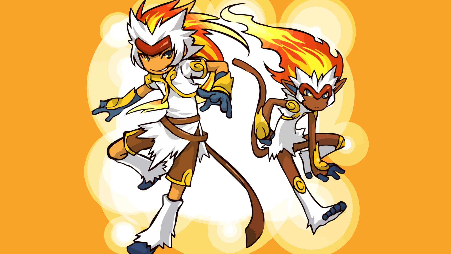 Pokemon Chimchar Final Form Infernape Background