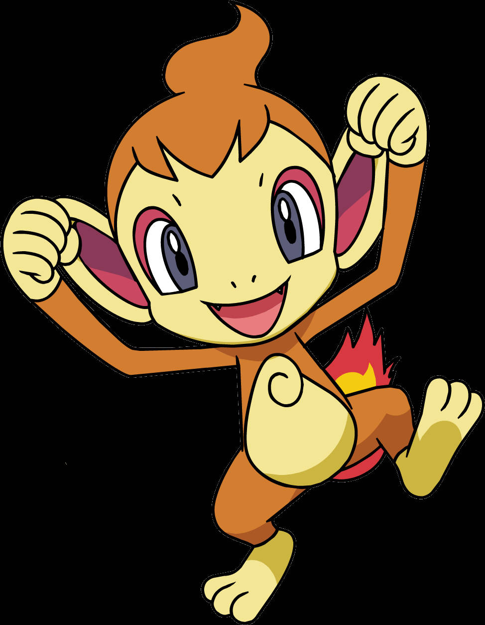 Pokemon Chimchar Flexing Arms Background