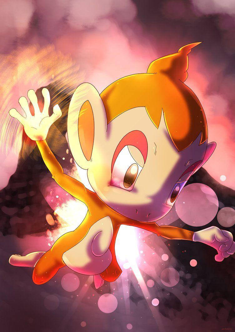 Pokemon Chimchar Pink And Black Aesthetic Background