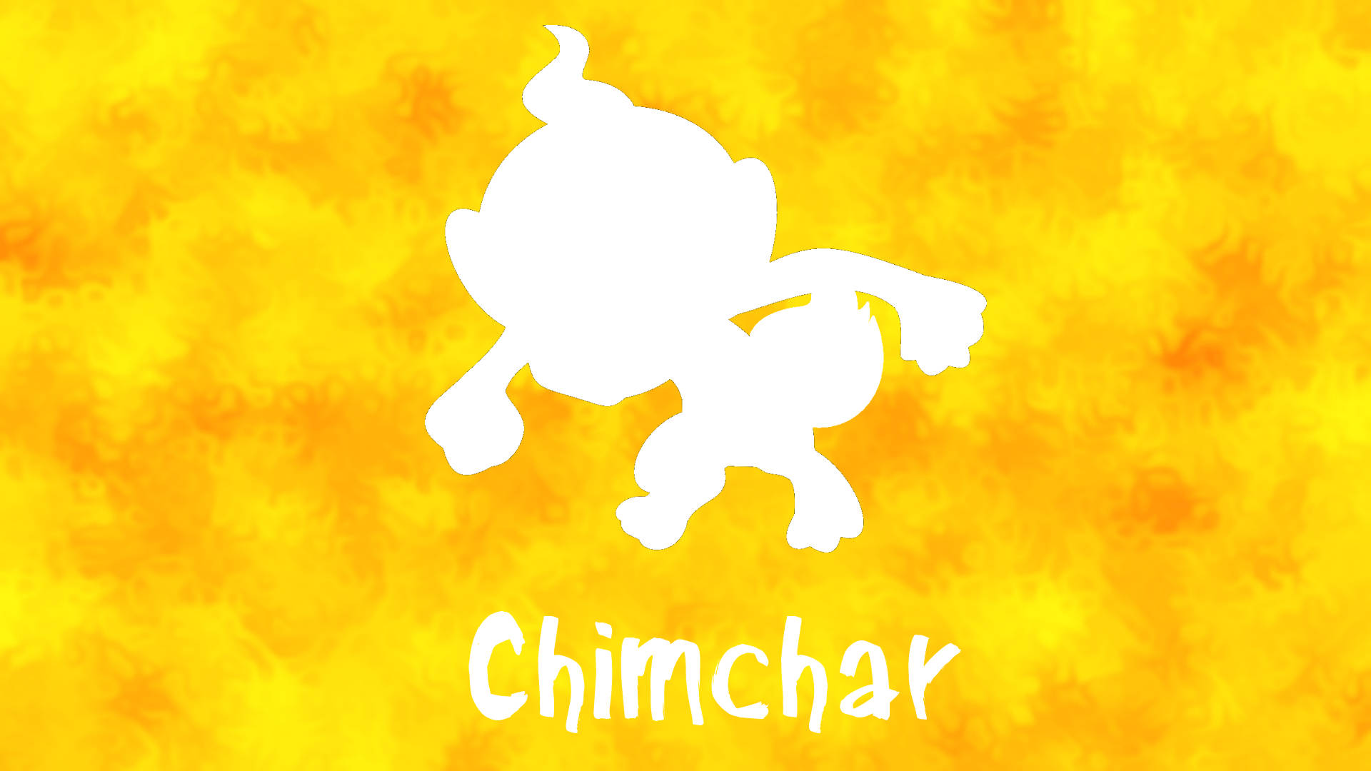 Pokemon Chimchar White Silhouette Background