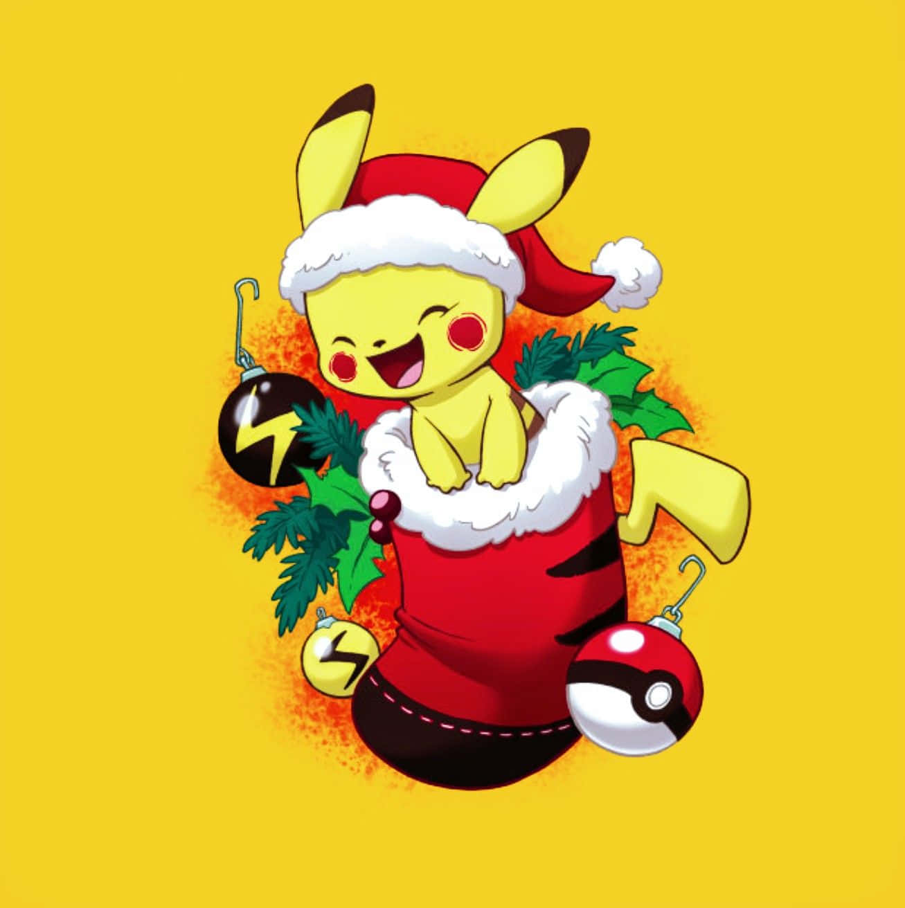 Pokémon Christmas Pikachu In Christmas Sock