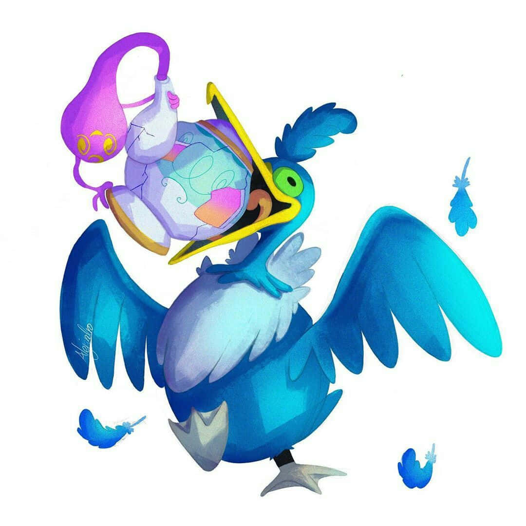 Pokémon Cramorant Swallowing Polteageist Background