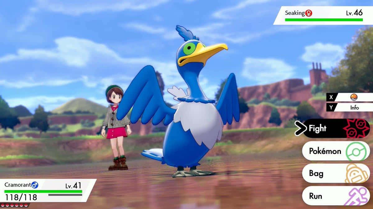 Pokémon Cramorant Versus Seaking Background