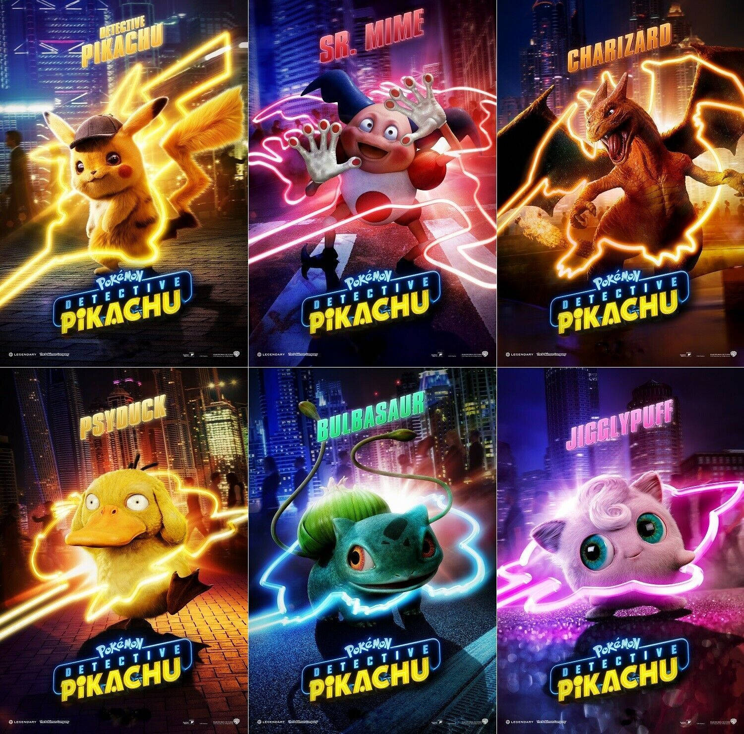 Pokemon Detective Pikachu Different Pokemon Posters Background