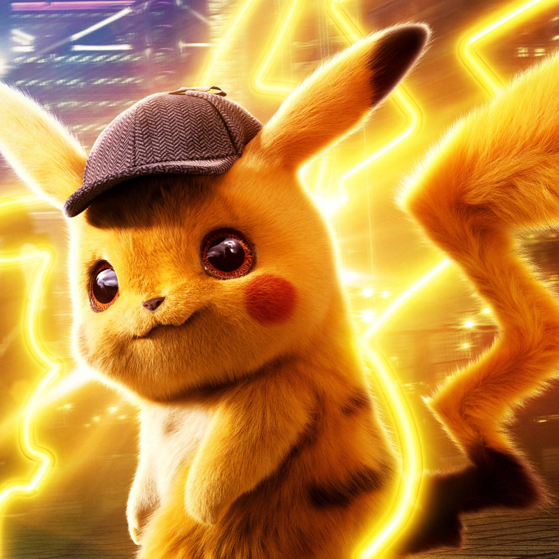 Pokemon Detective Pikachu Lightning Background