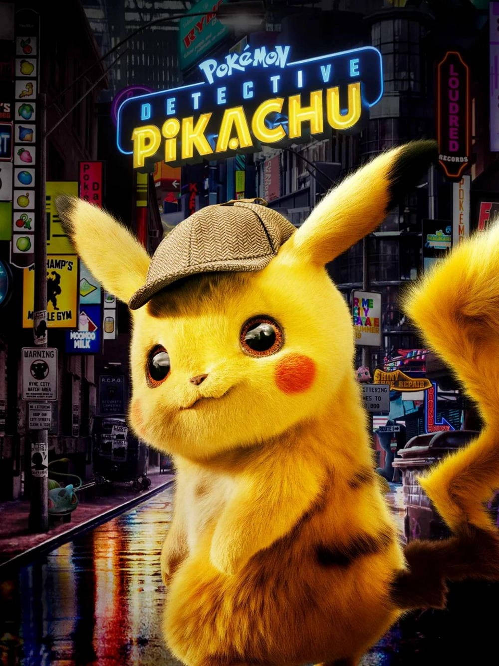 Pokemon Detective Pikachu Movie Poster Street Background