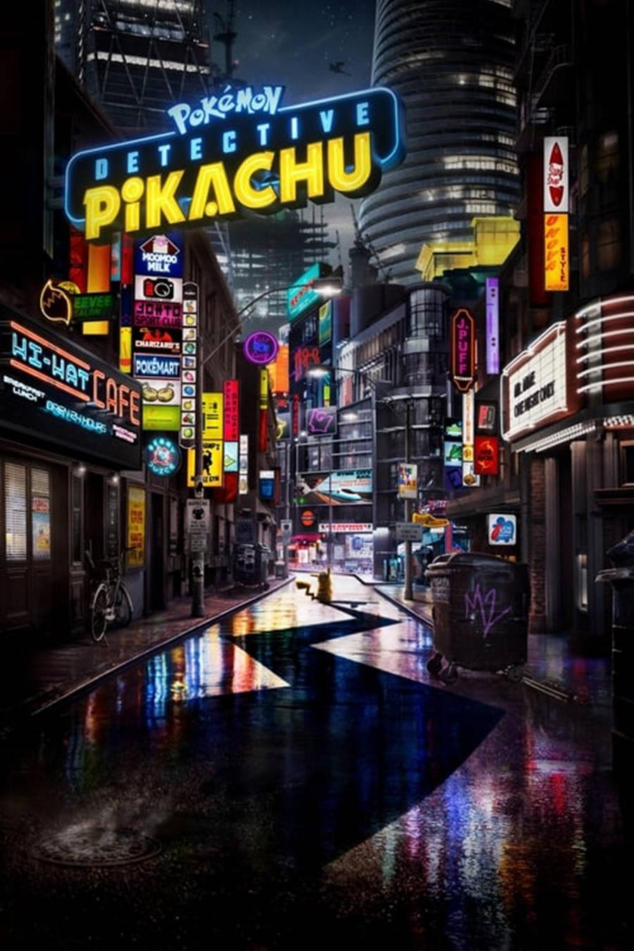 Pokemon Detective Pikachu Street Poster Background