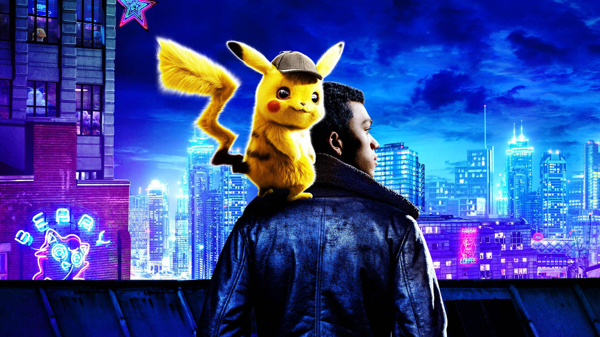 Pokemon Detective Pikachu With Tim Goodman Background