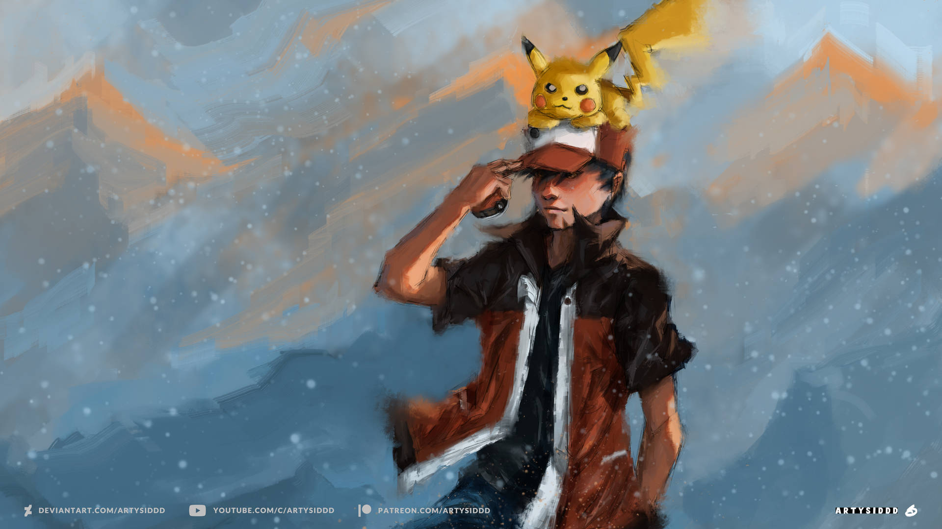 Pokémon Digital Drawing 4k Background