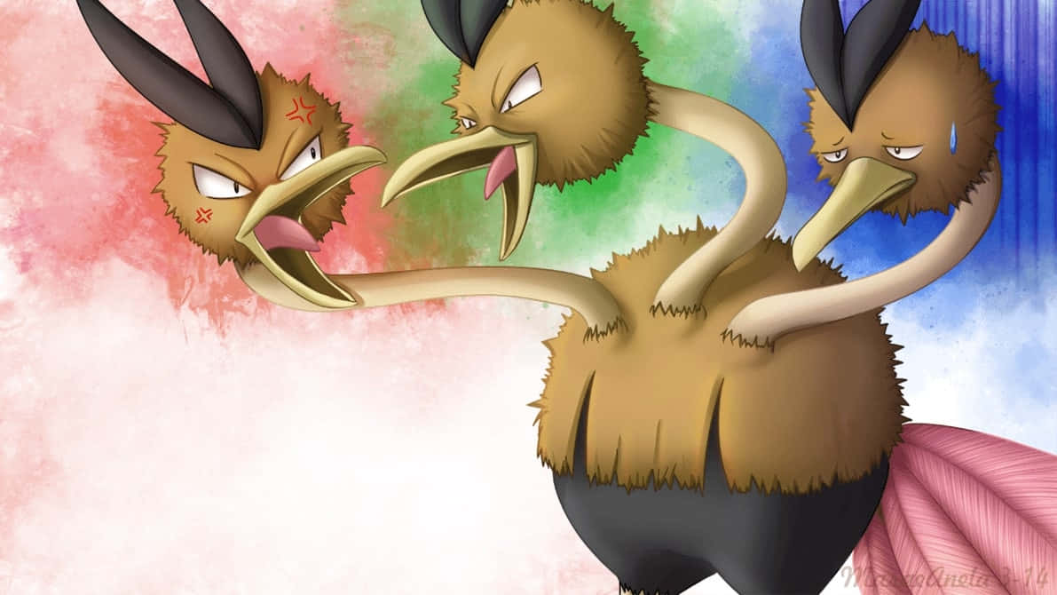 Pokemon Dodrio Heads Arguing Background