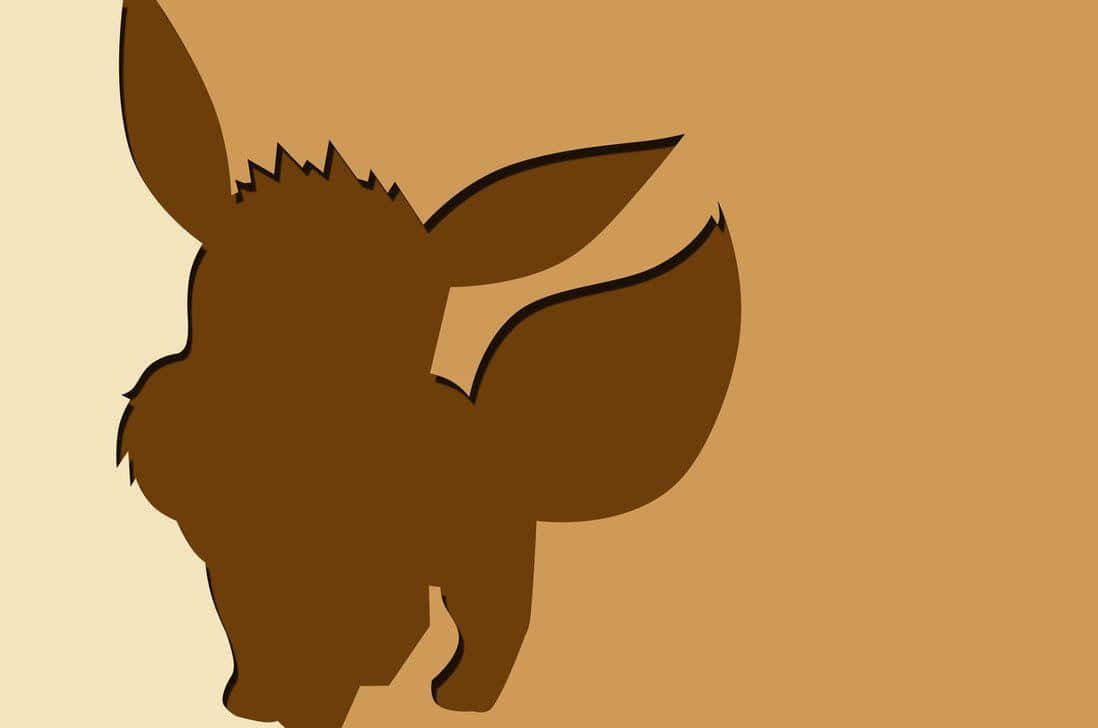 Pokémon Eevee Brown Silhouette Background