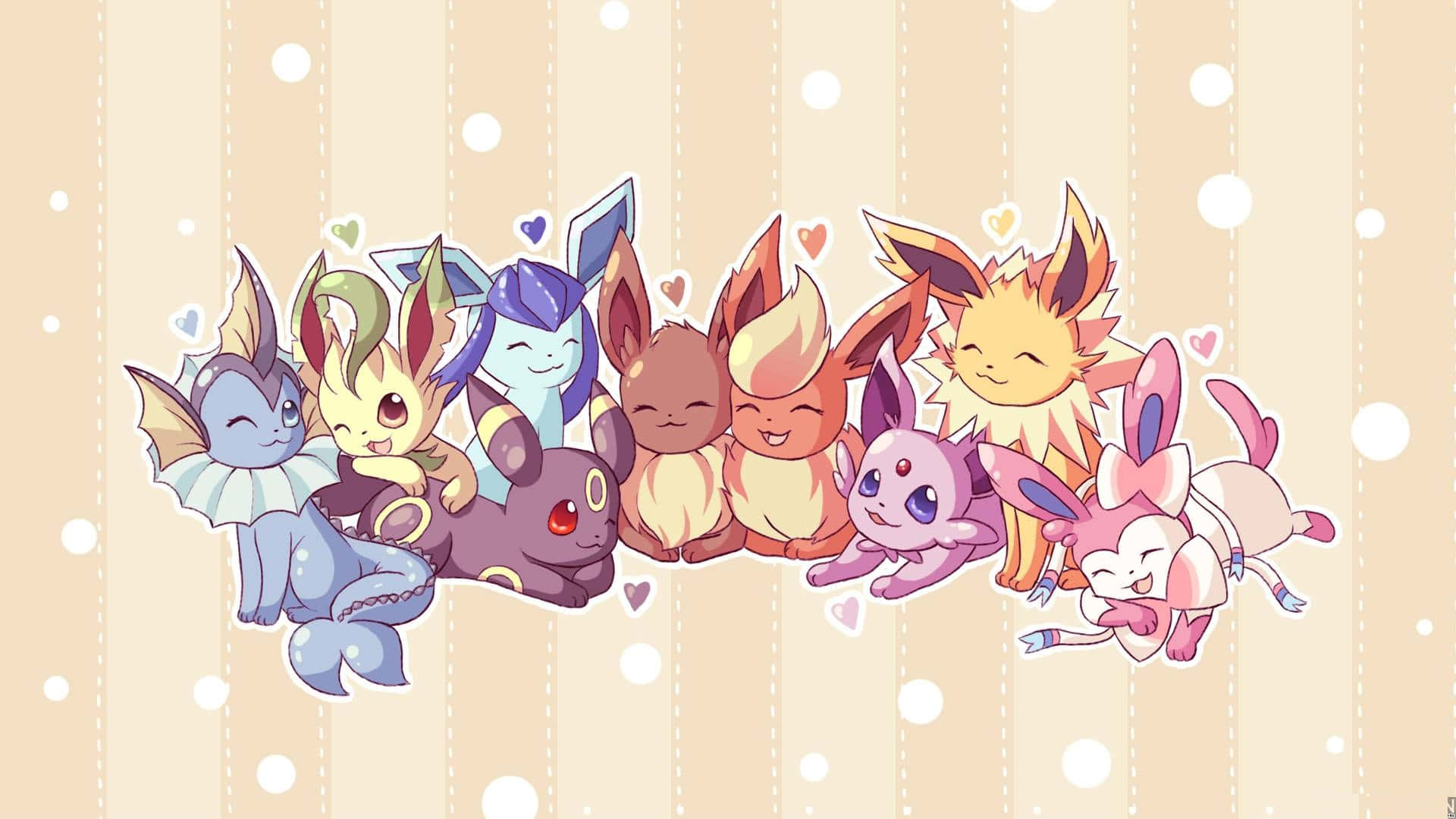 Pokemon Eevee Evolution Aesthetic Characters Background