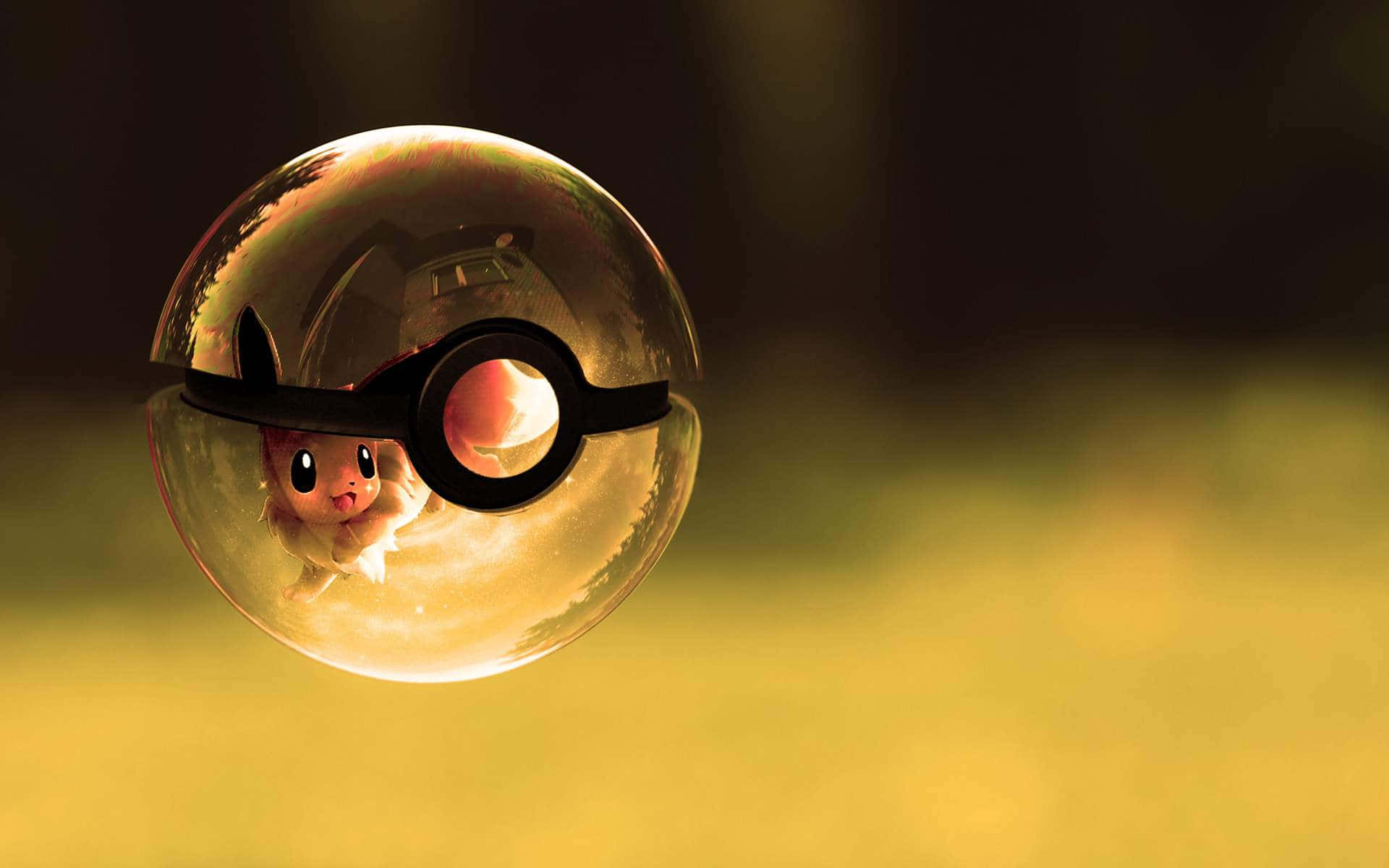 Pokémon Eevee In A Transparent Ball Background