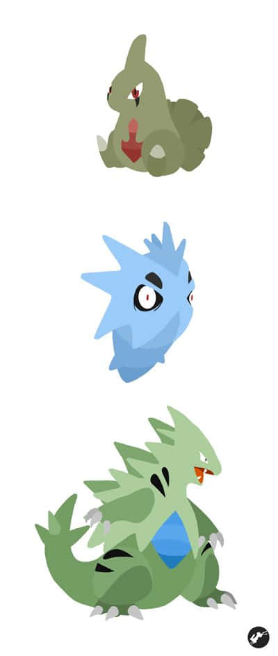 Pokemon Evolution Larvitar Pupitar Tyranitar Background