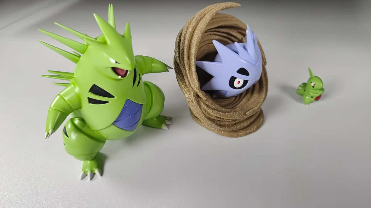 Pokemon Evolution Toys Tyranitar Pupitar Larvitar Background