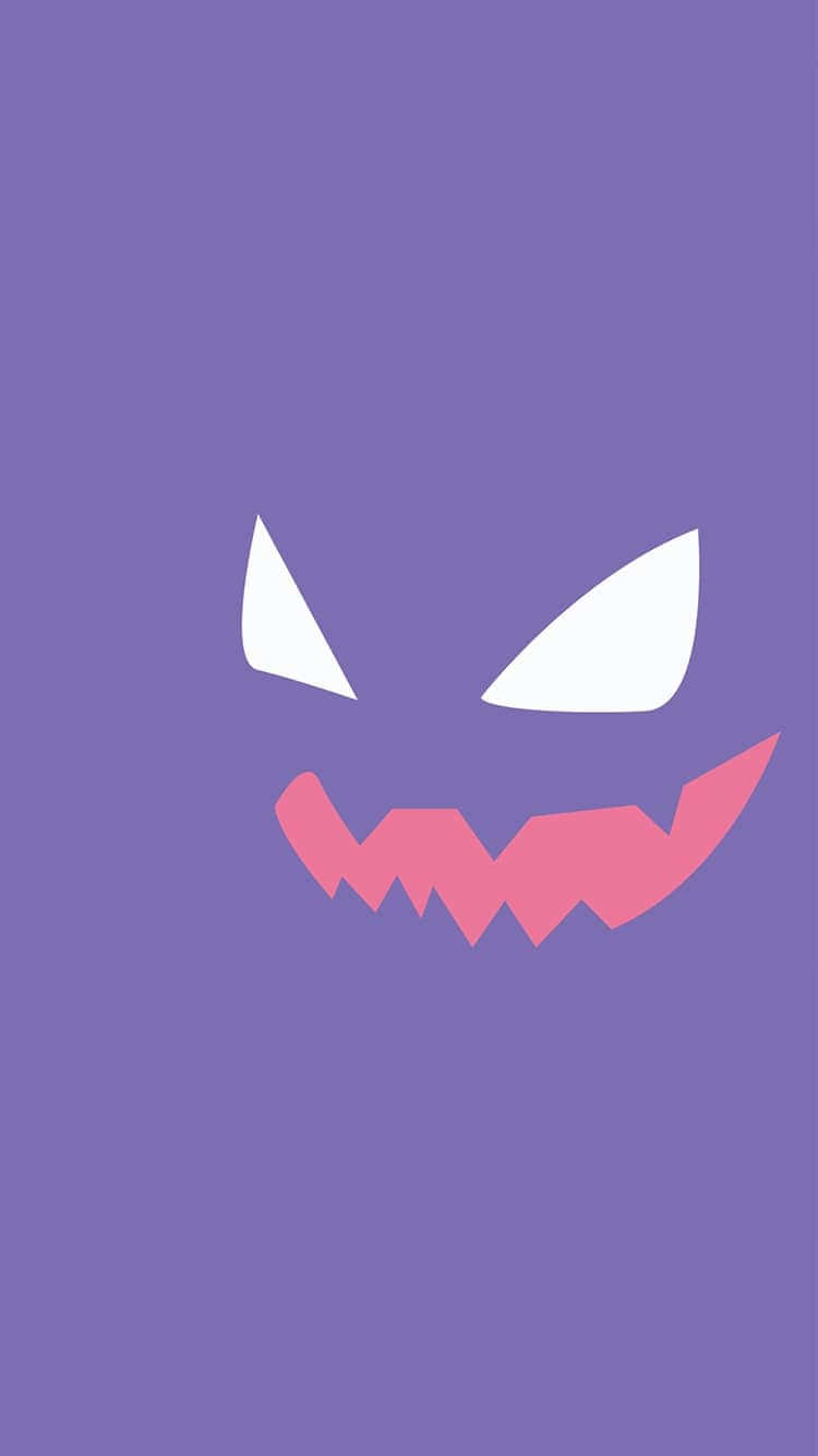 Pokemon Face On A Purple Background