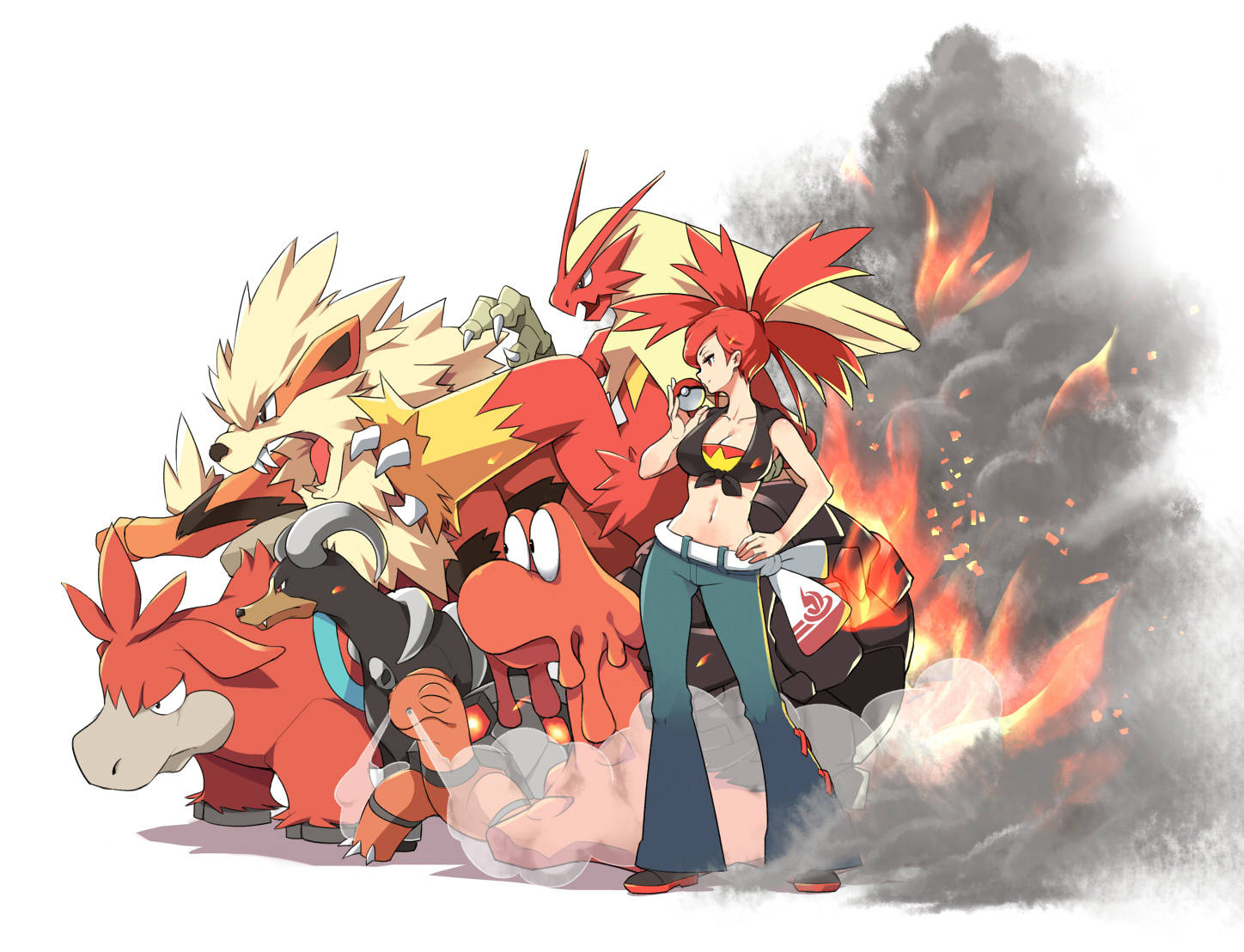 Pokemon Fire Blaziken Flannery Background