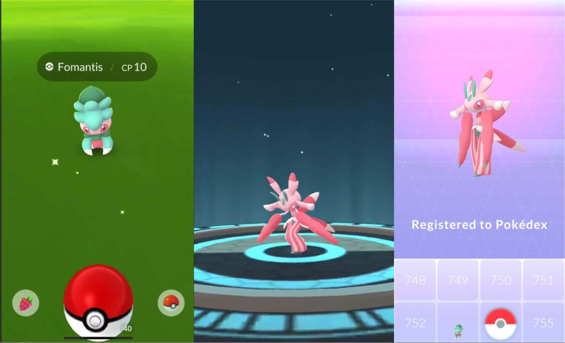 Pokémon Fomantis Catching Background