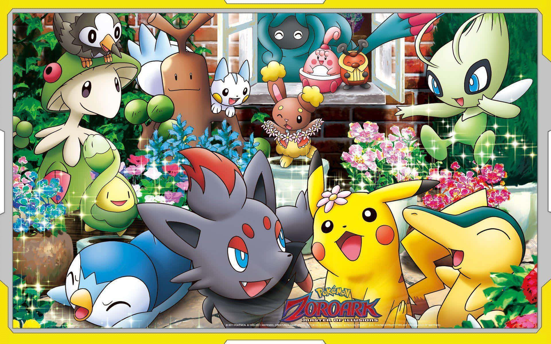 Pokemon Gathering Celebiand Friends Background