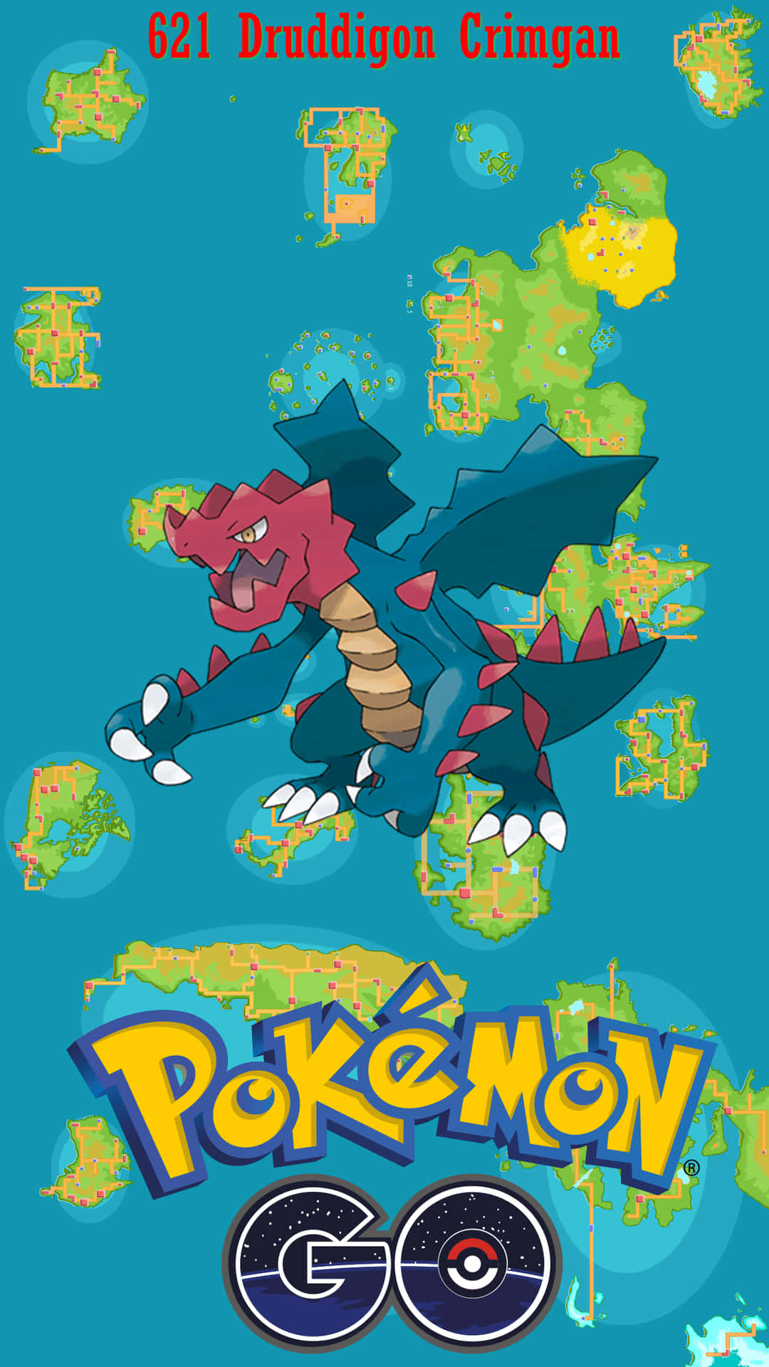 Pokemon Go Druddigon Promotional Artwork Background