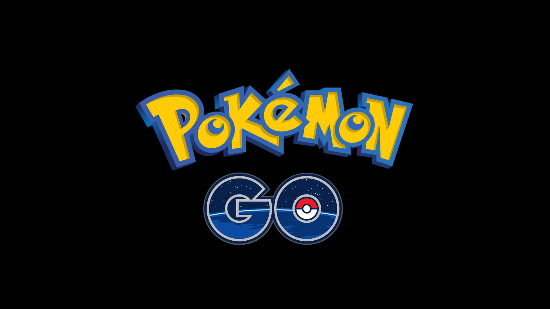 Pokemon Go Logo On A Black Background Background