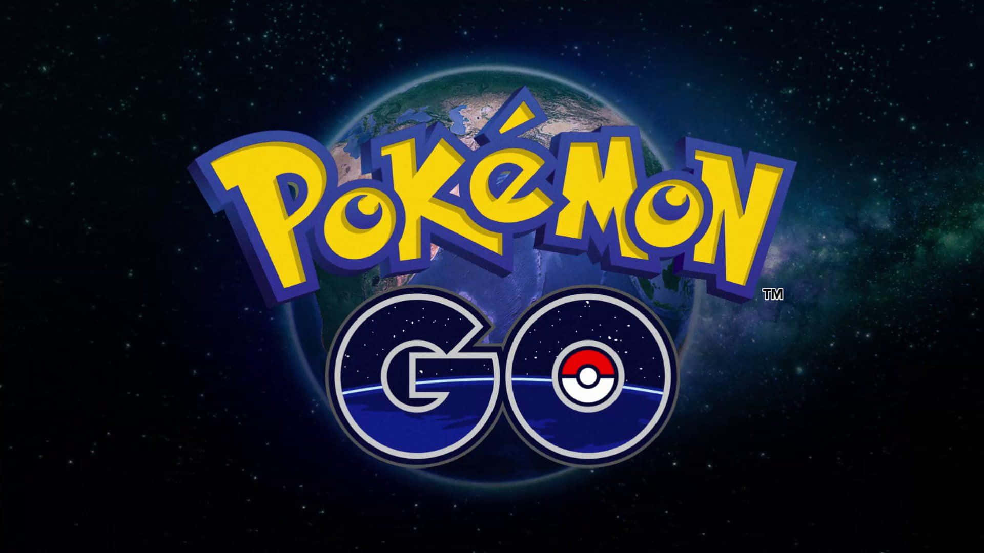 Pokemon Go Logo With A Space Background