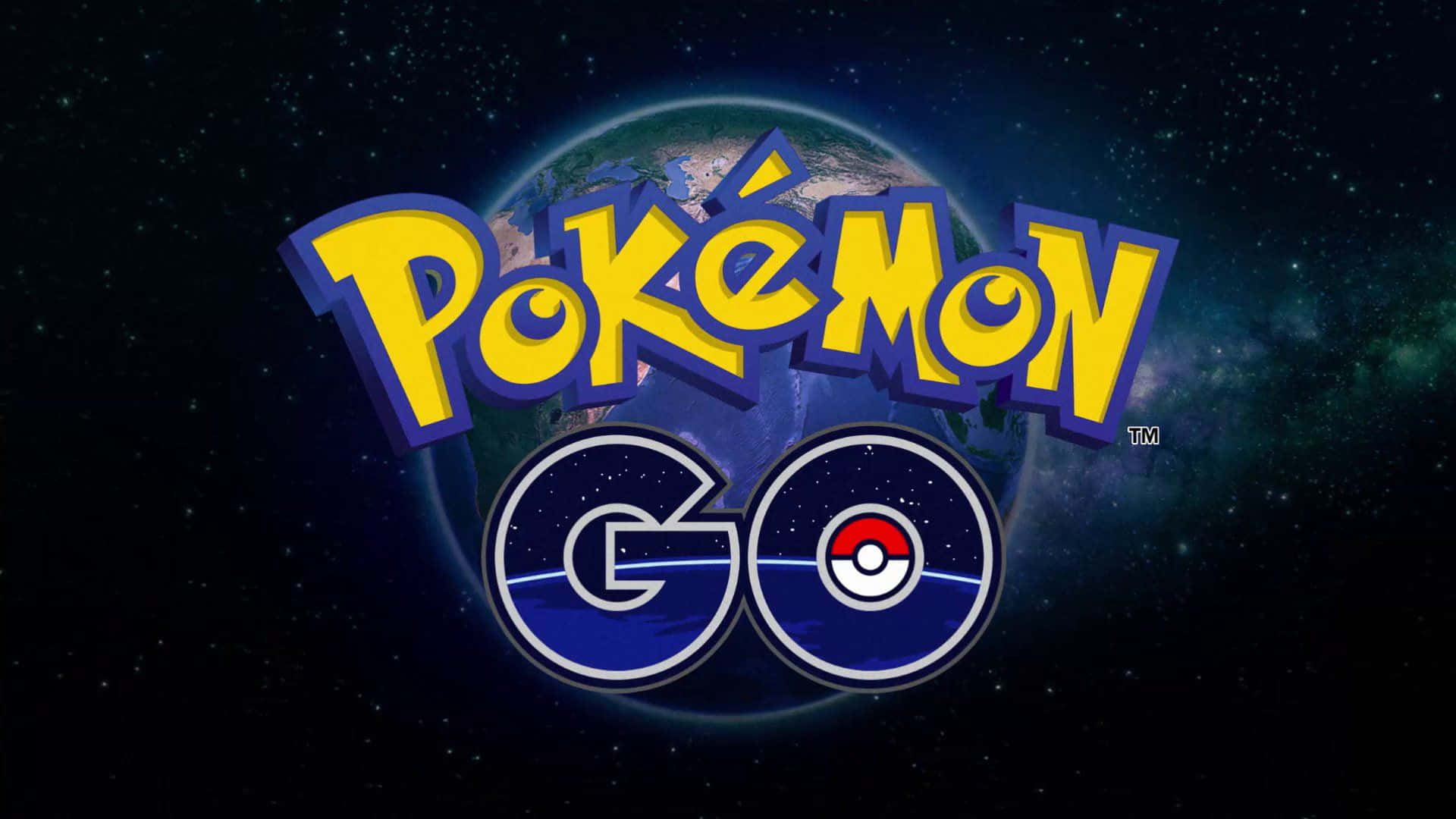 Pokemon Go Logo With A Space Background Background